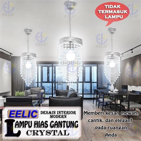 Jual Eelic Lhg Lampu Hias Gantung Crystal Desain Interior Modern