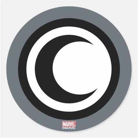 Moon Knight Logo Classic Round Sticker | Zazzle.com