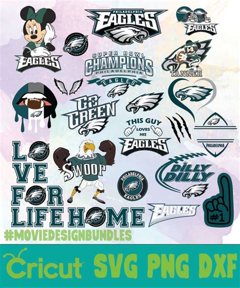 PHILADELPHIA EAGLES LOGO BUNDLES SVG PNG DXF - Movie Design Bundles