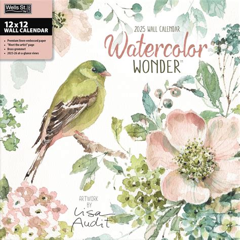 Amazon Wsbl Watercolor Wonder X Wall Calendar