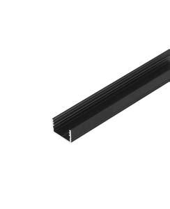 Meter Led Alu Profil Aufputz Mm Serie Eco Schwarz Eloxiert