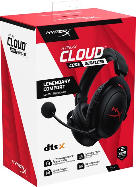 Best Buy Hyperx Cloud Core Wireless Gaming Headset For Pc Black