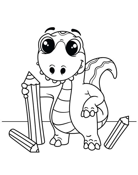 Coloriage Un Petit Dinosaure télécharger et imprimer gratuit sur