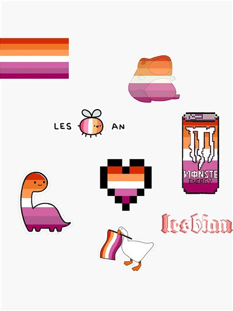 Lesbian Pride Bundle Sticker For Sale By Chocolatecolors Redbubble