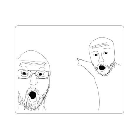 Two Soyjacks Wojak Woke Vegan Soy Point Pointing Soylennial Funny Meme