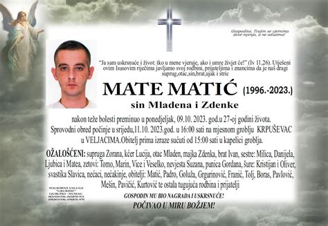 Mate Matić osmrtnice ljportal