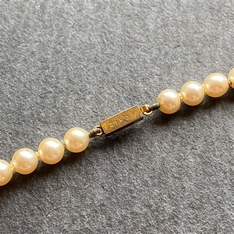 CIRO Graduated Pearl Necklace With 9 Ct Gold Clasp In Box Etsy