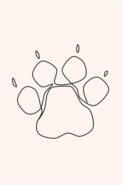 Paw Drawing Dog Line Drawing Dog Line Art Puppy Paw Art Puppy Paws