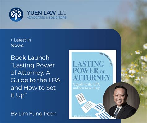 Lim Fung Peen Publishes Lasting Power Of Attorney His First Book