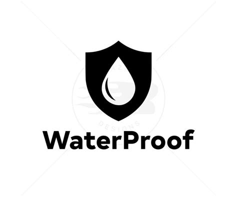 Waterproof Logo Design With Water Drop