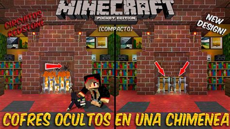 Minecraft PE Redstone Cofres Ocultos En Una Chimenea Compacto NEW