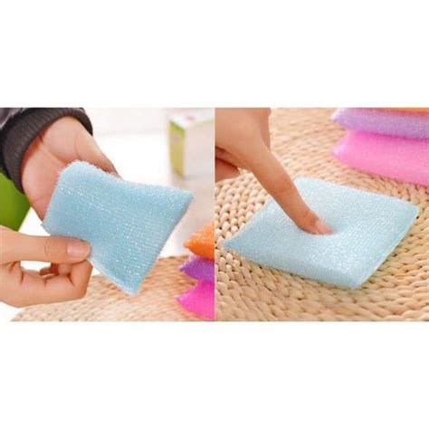 Spons Cuci Piring Warna Warni Spon Sponge Sabut Jaring Alat Dishwashing