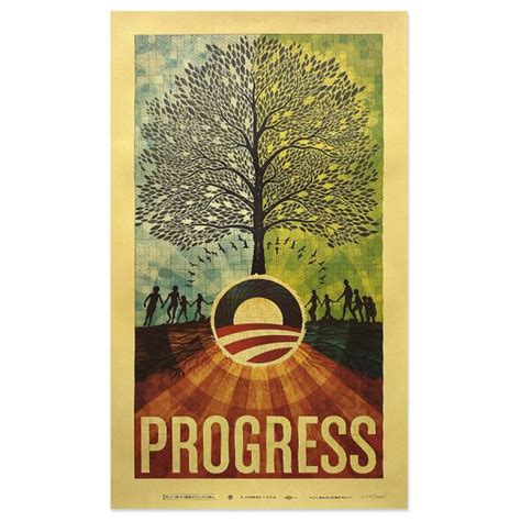 Vintage Obama Progress Poster - The Obama Foundation