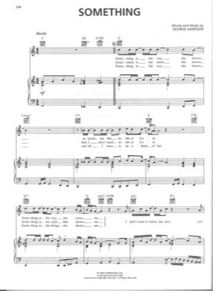 Something - The Beatles Free Piano Sheet Music PDF