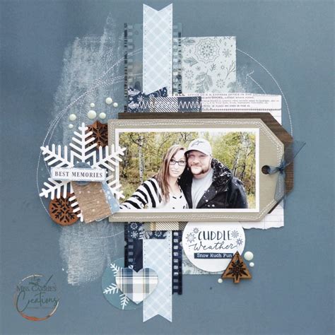 Winter Scrapbook Page with Nuvo Mousse в 2024 г