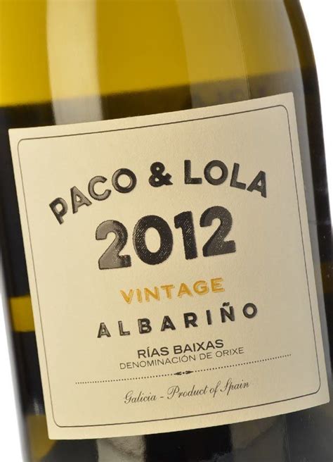 Paco And Lola Vintage 2012 Buy White Barrel Aged Wine Rías Baixas