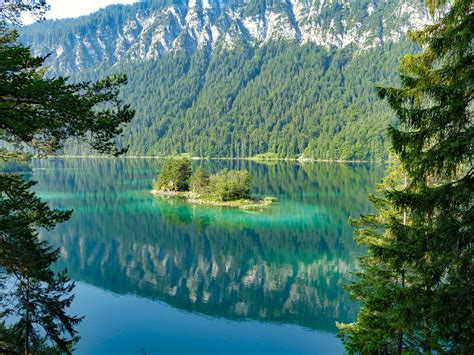 Alpsee Pulau Cerminan Foto Gratis Di Pixabay Pixabay