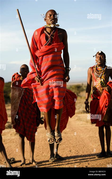 Maasai Warriors Dancing Jumping Kenya Hi Res Stock Photography And