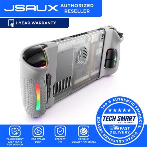 Jsaux Transparent Back Plate Rgb Version Compatible For Steam Deck Diy