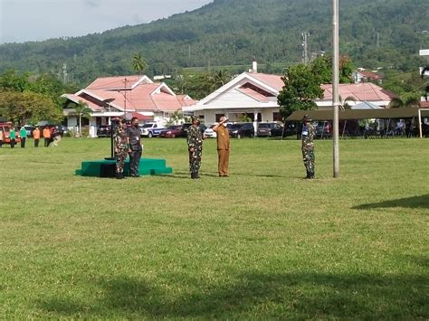 Danrem Meyer Putong Dan Dandim Bitung Benny Lesmana Hadiri Upacara