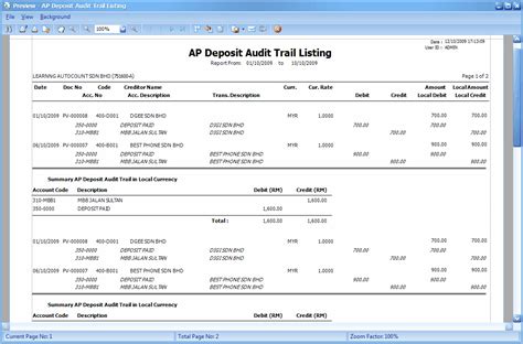 Ap Deposit Entry