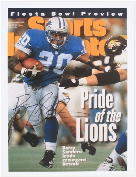 Lot Detail 2010s Barry Sanders Detroit Lions Signed 11 X 14 Sports