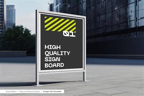 Premium Psd A Sign That Says High Quality Sign Board