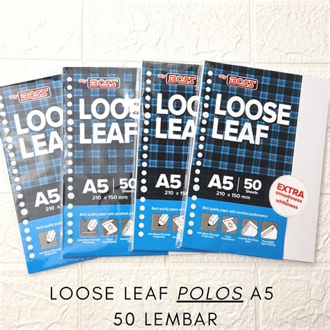 Jual Loose Leaf A5 POLOS Big Boss Isi Binder A5 50 Lembar Big Boss