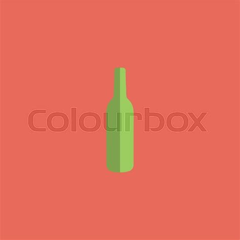 Liquor Bottle Colorful Vector Icon Stock Vector Colourbox