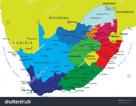 68 Provincial South Africa Map Images, Stock Photos & Vectors ...