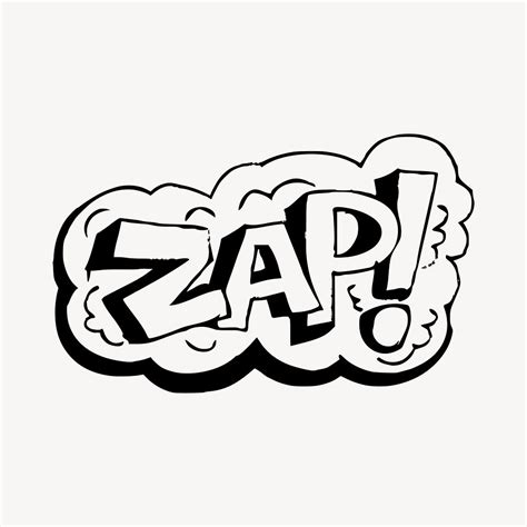 Zap Comic Speech Bubble Illustration Free Photo Rawpixel