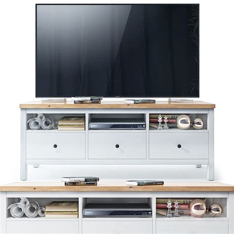 IKEA \ ХЕМНЭС \ Тумба под ТВ + Декор. - Тумбы, комоды - 3D модель