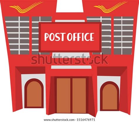 Indian Post-office Vector Illustration Isolated Background Stock Vector ...