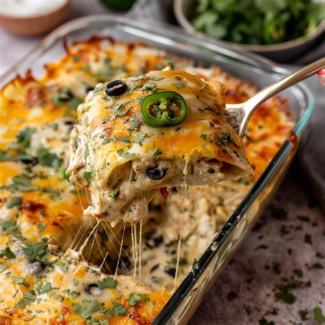 Green Chile Chicken Enchilada Casserole Gymonset