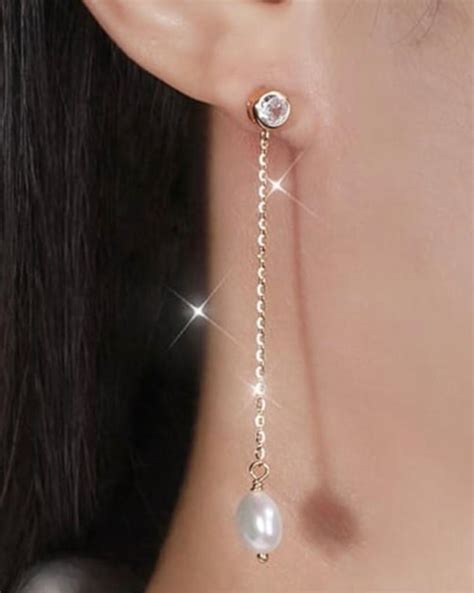 Freshwater Pearl Drop Earring Gold Azure Jewellery Azure Jewellery Ireland