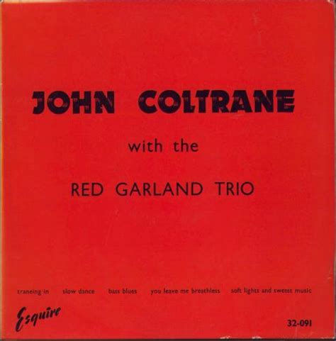 John Coltrane John Coltrane With The Red Garland Trio Uk Vinyl Lp Album