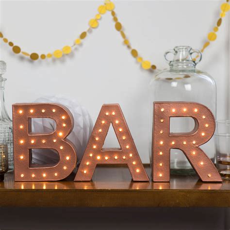 Handmade Bar Letter Light Sign By The White Bulb