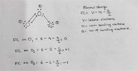 Lewis dot structure of O3 and formal charge on each atom - Chemistry ...