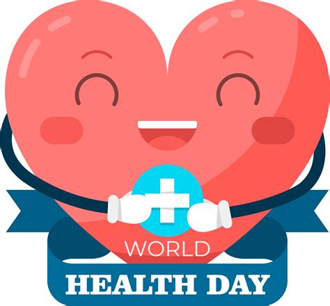 two hearts with the words world health day