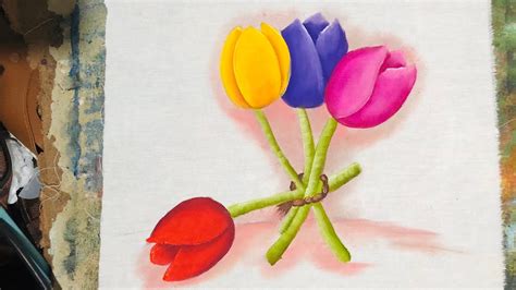 Aulinha fácil de pintura tulipas YouTube