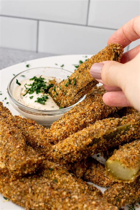 Easy Gluten Free Fried Pickles Air Fryer Option Olivia S Kitchen