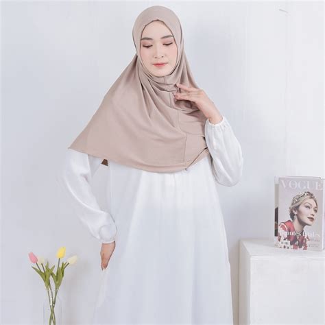 Jual JILBAB BERGO HAMIDAH KHIMAR DAISY INSTAN BERGO MALAY JERSEY