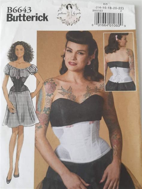 Butterick B6643 Corset Waist Cincher Or Girdle Pattern Size Etsy