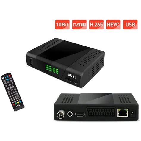 RECEPTOR TDT HD AKAI DVB T2 H 265 HEVCHD