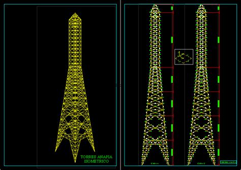 Detalles De Torre Electrica En AutoCAD Librería CAD