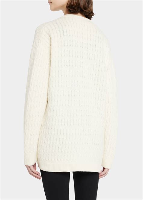 Theory Long Cable Knit Cashmere Cardigan Bergdorf Goodman