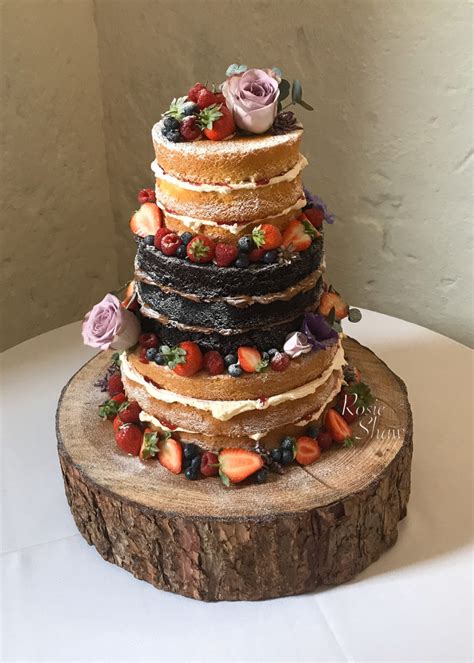 Rustic Naked Wedding Cake