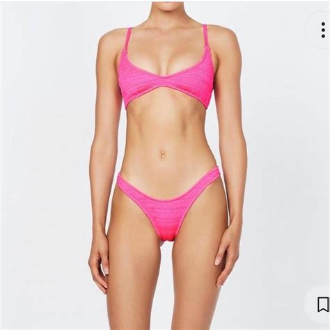 Triangl Maia Mysa Bright Pink Bikini Top M Bottom L Depop