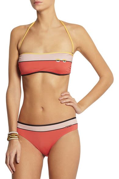 Fendi Creatures Printed Bandeau Bikini Net A Porter