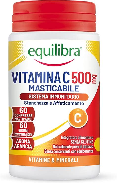 Equilibra Integratori Alimentari Vitamina C 500 Mg Integratore Per La